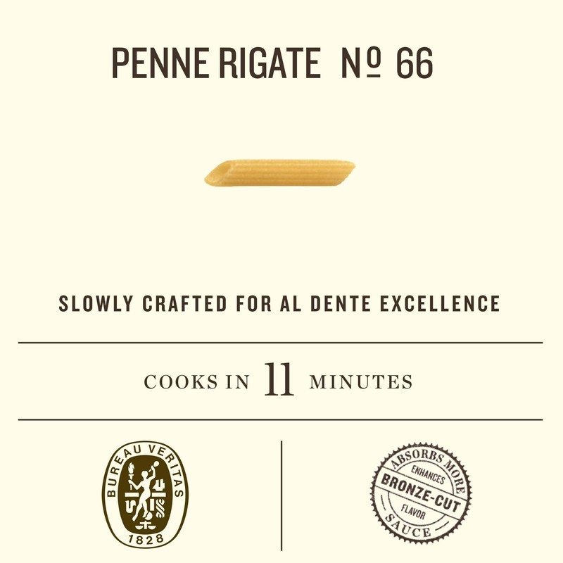 Rummo Penne Rigate Pasta N.66 - Penne Pasta Noodles, Dry
