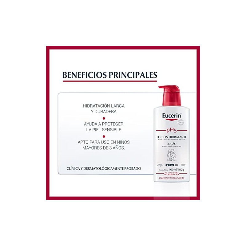 Eucerin Ph5 Crema Corporal para Piel Sensible o Seca, 400