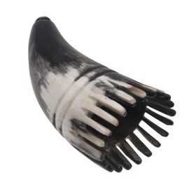 Pokinge Ox Horn Comb, Hair Scalp Massager Comb Natural Horn Comb Head Meridian Massage Brush Wide Tooth Cow Horn Comb for Head Caring Relaxation