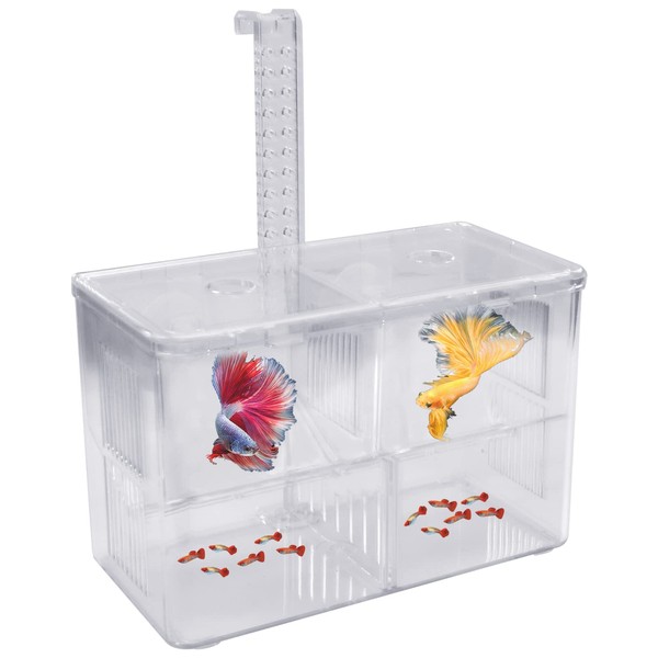 Breeding Tanks for Fish Transparen Isolation Floating Box Double Layer