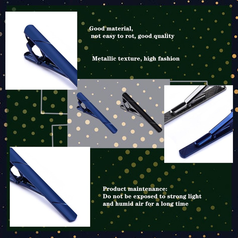 Kaluroil 2 Pieces Tie Clip, Classic Business Style, Tie Clip