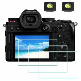 ULBTER Screen Protector for Panasonic LUMIX S5II S5IIX S5 / S5 II S5 IIX & Hot Shoe Cover 0.3mm 9H Hardness Tempered Glass Flim, Anti-Scrach Anti-Fingerprint Anti-Bubble [3 Pack]