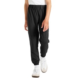 DEVOROPA 2T/3T/4T/5T to Youth Boys Baseball Pants Kids Girls Softball Fast Pitch Pants Tee Ball Pants with Pockets Black 2T