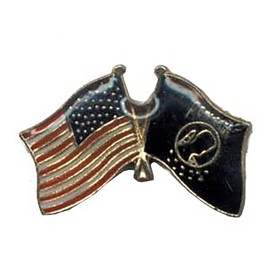 Pack of 50 Crossed American & Pow Mia Flags Motorcycle Hat Cap Lapel Pin HP4744
