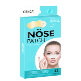 GENDA Blackhead Remover Nose Pore Strips for Deep Cleansing, Hydrocolloid Nose Patches, Clears Black head and Instant Pore Unclogging - 12 Strips