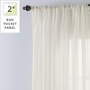 SmartSheer Solid Rod Pocket Window Sheer Panel, Ivory, 84" L