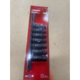 Husky 7 Piece 1/2 Hex Bit Impact Socket Set SAE 1001 381 274