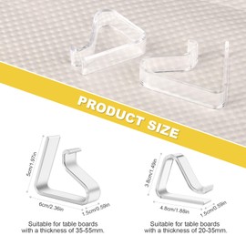LOBVABA Pack of 16 Tablecloth Clips, Transparent Tablecloths Table Cover Clamps, Table Cloth Holder Clip, Table Cloth Clips, Table Cloth Clips for Outdoor Tables Camping
