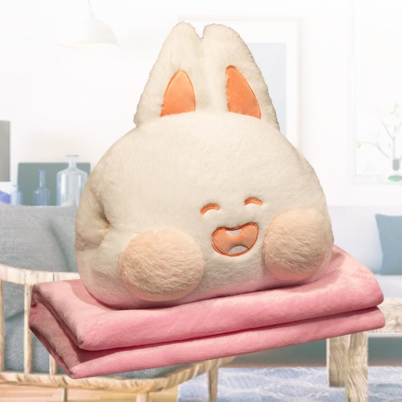 Stuffed Animals Travel Blanket Pillow Set Soft Plush Hugging Pillow