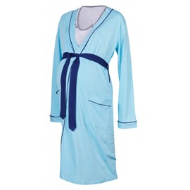 Happy Mama Maternity Gown Robe Nightie for Labour & Birth. SOLD SEPARATELY 393p (Robe - Light Blue, UK 8/10)
