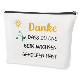 Thank You Teacher Gift, Farewell Women's Day, Best Thank You Graduation, Small, Christmas, Primary School Gift Ideas for Teacher, Midwife, Colleague, Childminder, Cosmetic Bag, White, Danke DASS DU