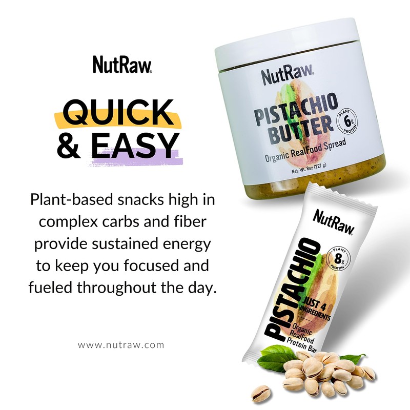 NutRaw Organic Pistachio Almond Butter, 2 Pack (8oz Jars) –