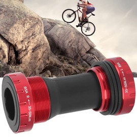VBESTLIFE Bike BC Bottom Bracket, Aluminium Alloy 1.37 x 24T Road Bikes, Mountain Bikes, 68-73 mm BB Bottom Bracket (Red)