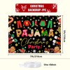 MEHOFOND 7x5ft Christmas Pajama Party Backdrop Banner Black Xmas Pajamas