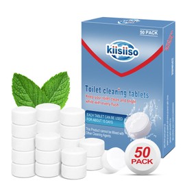 KIISIISO Toilet Bowl Cleaner Tablets 50 PACK, Automatic Bleach Toilet Tank Cleaners, Bathroom Long-Lasting Freshness, Slow-Releasing Powerful Deodorizing & Descaling