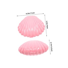 LABRIMP Plastic Seashell Boxes Pink Shell Candy Containers for Jewelry Storage Party Favors and Decorations for Showers Birthdays and Engagements