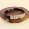 Oneress Men's PU Leather Faith Bracelet, Religious Scripture Bracelets With