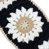 Handmade Crochet Black Granny Square Car Steering Wheel Covers Universal
