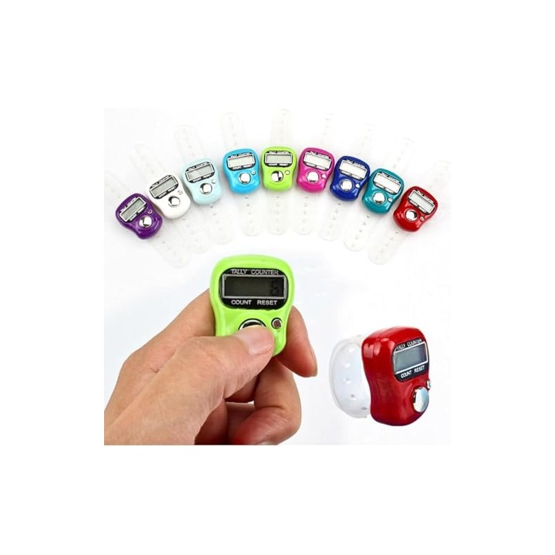 Digital Finger Ring Tally Counter, 5 Digit LCD Electronic Digital