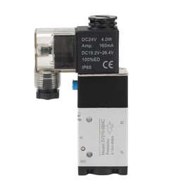 Pneumatic Solenoid Valve Aluminum Alloy Quick Response Direct Acting Solenoid Valve 1/8in NPT DC24V