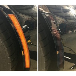 C7 Corvette Sidemarker Precut Vinyl Tint Kit by Luxe Auto Concepts | 2014+ Stingray, Z06, Grand Sport LightWrap Film Featuring Dry Install w/Squeegee, Microfiber, Cleaner, Decal (Stealth/Matte Smoke)