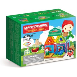 Magformers Town Minimarket Set. Magnetic Building Blocks Make Different Shops With Play Character. STEM Toy And Roleplay Toy For Creativity.