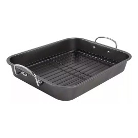 Bandeja Hornear Charola Para Hornear Cocinar Asar Antiadherente Con Rejilla