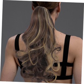 Mikinona 50cm Curly Wig Clip for Women High Temp Fiber Ponytail Extension Hair Claw