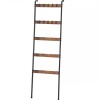 Unbranded 5-Tier Rustic Farmhouse Blanket/Towel Holder W/ 10 Moving Hooks,