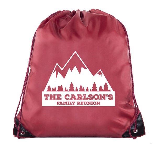 Mountains with Custom Name - Family Reunion Party Favor Bags