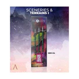 Scale 75 Sceneries and Terrains I Gold Toray Synthetic Brush Set 4 pcs SBR-004