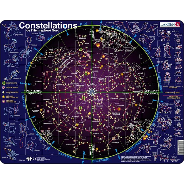 Larsen SS2 Constellations, édition Français, Puzzle Cadre avec de 70 pièces
