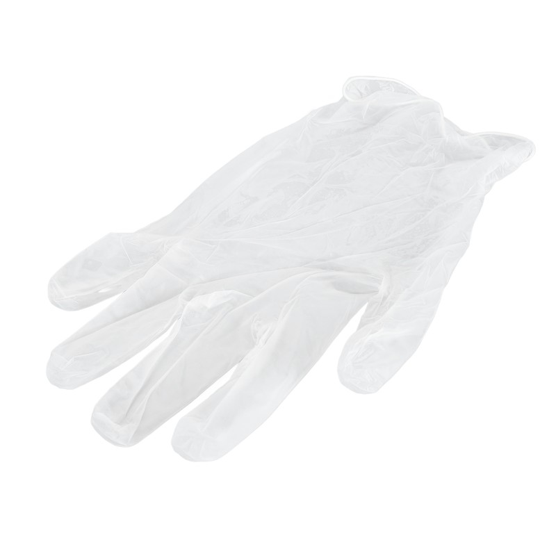 100Pcs Disposable PVC Gloves Transparent Thicken Nail Beauty Protective for
