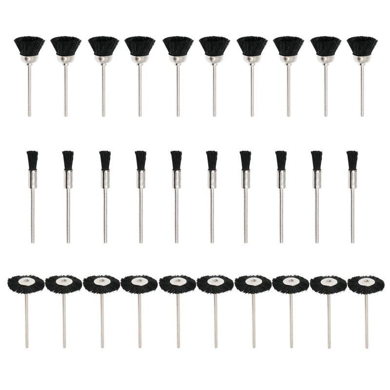 NIUPIKA Soft Nylon Bristle Brushes Cup Wire Brush Set Cleaning