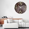 11.81in Luminous Wall Clock Wooden Round Decorative Clocks for Kitchen