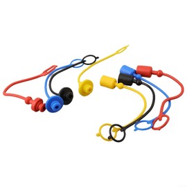 4 Pairs Hydraulic Quick Coupler Dust Cap and Inner Cover PVC Rubber Retaining Ring Keeps Cap Attached to Hose