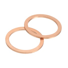QUARKZMAN Pack of 5 Washers Copper M24 x 30 mm Metric Metal Flat Sealing Rings Copper Rings Hardware Fastener for Screws Bolts Nuts Spring