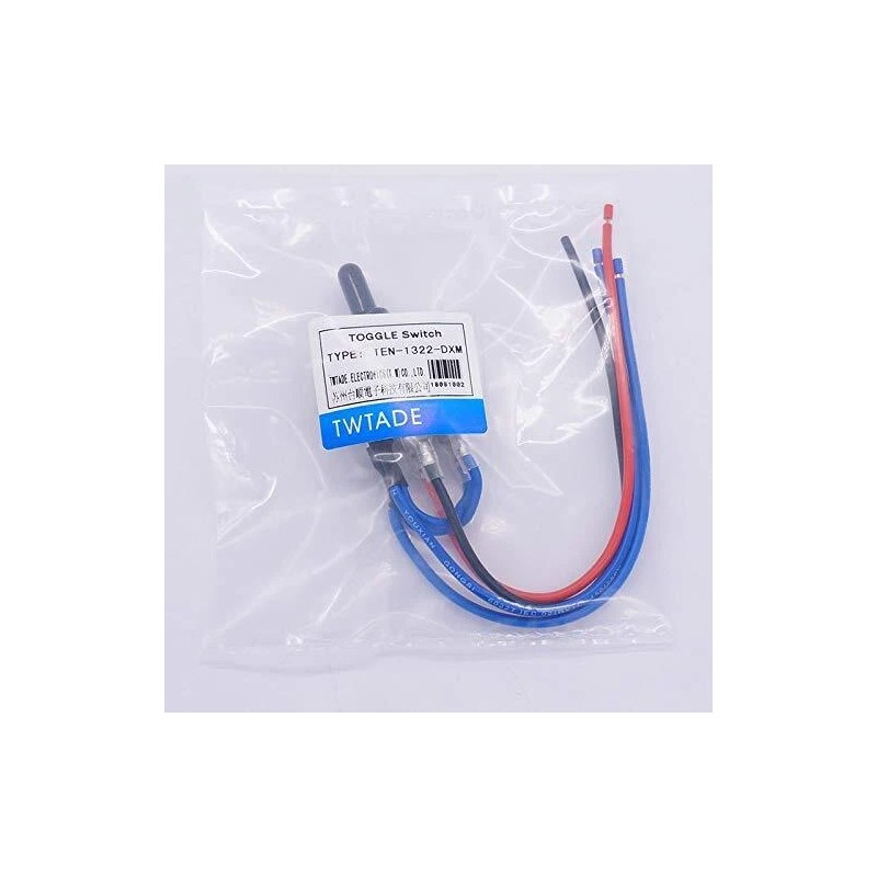 TWTADE Latching Toggle Switch With Wires For Dc Motor Polarity