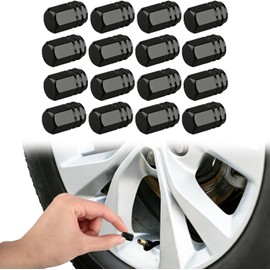 16pcs Tapas De Válvula con Cierre para Neumático De Automóvil, Universales Cubre Válvulas De Aluminio Ideal para Coche, Camioneta, Motocicleta, Bicicleta (16PCS-Normal)