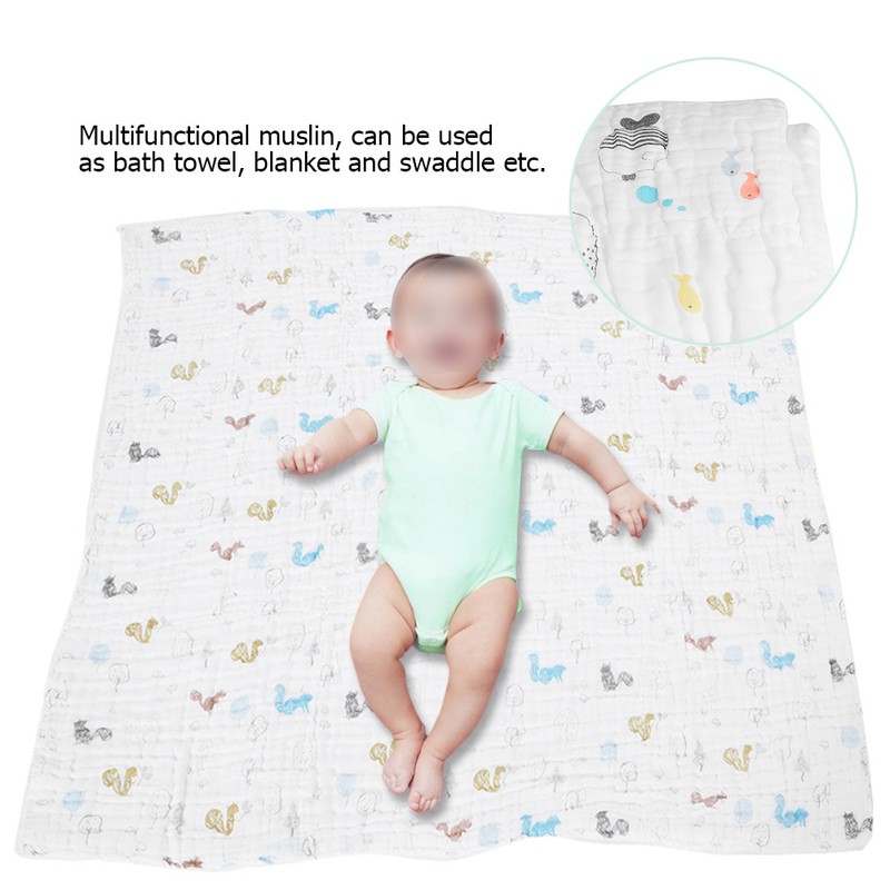 Ultra Soft Absorbent Baby Muslin Swaddle Cotton Blanket Bath Towel