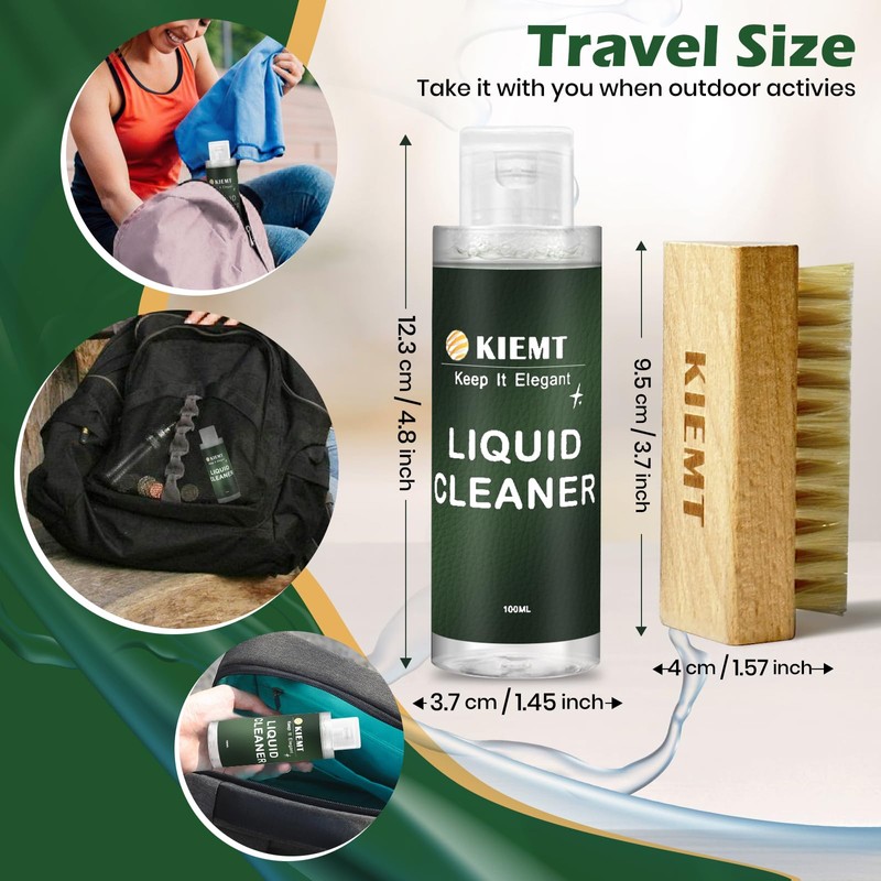 GQQCWVW KIEMT Shoe Cleaner Kit for Sneakers,Fabric, White, Leather, Canvas,
