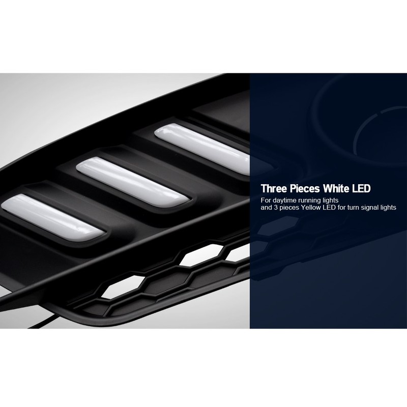Allinoneparts LED Daytime Running Light Driving Lamps Replacement for 2016-2018
