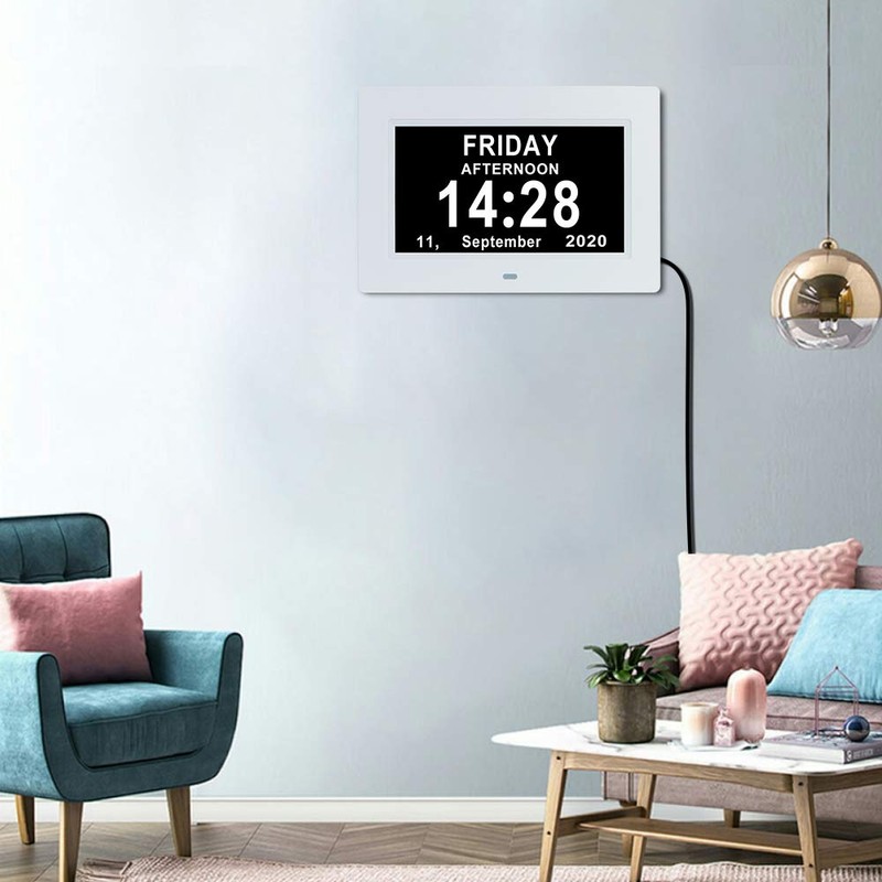 ybest 7 Inch Extra Large Day Date Time Digital Day
