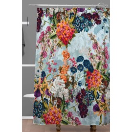 Society6 Burcu Korkmazyurek Summer Botanical Garden VIII Shower Curtain, 72" x 69" 2lbs, Multi