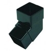 FLOPLAST 65mm Square Downpipe 112.5 Degree Offset Bend - Black