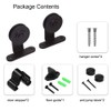 CCJH Sliding Barn Door Hardware Hangers Rollers Only 2pcs, NO