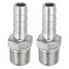 PATIKIL 304 Stainless Steel Barb Hose Fitting, 2 Pack 3/7"