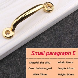 TopHomer Aluminum Alloy Handles, 1pcs Drawer Handles Knobs Pull Handles Cupboard Closet Door Bow Shape Pull Handle-Gold 78MM