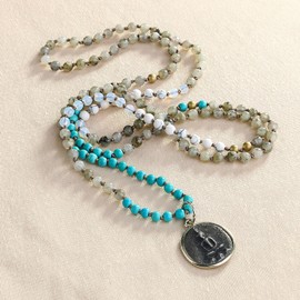 KELITCH Crystal Bead Necklaces Buddha Pendant Necklaces Yoga Necklaces Lucky Jewellery, Crystal, Crystal