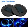 SUNWAN Solar LED Cup Holder Light 2 PCS Blue LED
